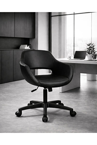 Bürocci Viva Plastik Ayaklı Çalışma Koltuğu-siyah-2021k0101