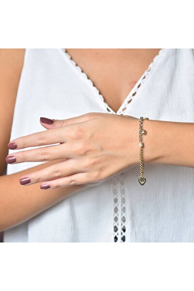 Sembol Gold Özel Tasarım Altın Şans Bileklik