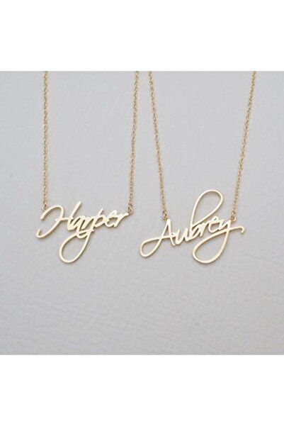 Sembol Gold İsimli Kolye Altın El Yazması