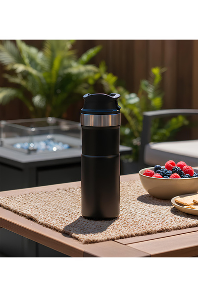 Trendmiya ترمس فولاذي أسود 480 مل