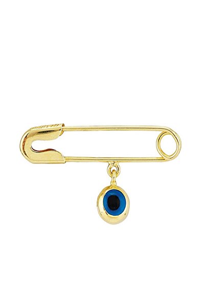 Sembol Gold Altın Çengel İğne Göz Boncuklu Unisex
