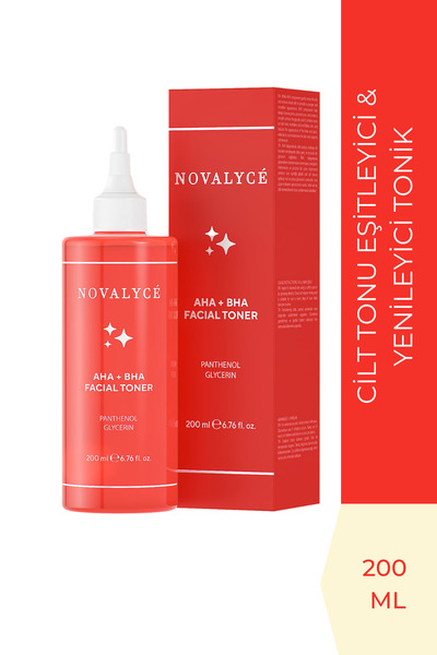 Novalyce AHA BHA Tonik Gözenek ve Siyah Nokta Karşıtı Cilt Yenileyici