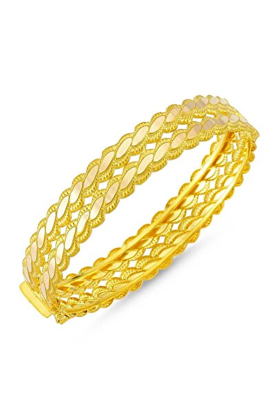 Sembol Gold Altın Burma Kelepçe İki Sıralı