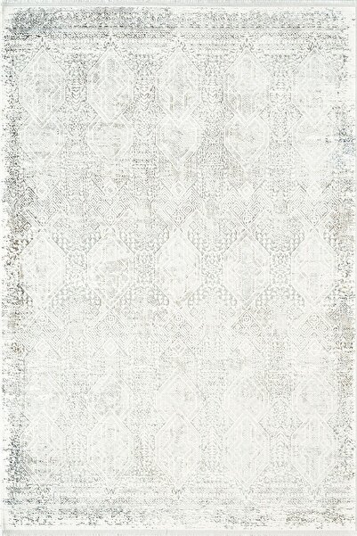 Karmen Halı Zenith ZN027W Krem Modern Klasik Desen Parlak Yumuşak Kadife İnce...