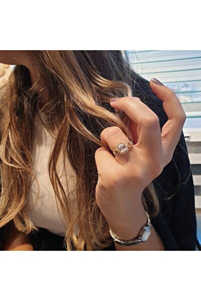 Sembol Gold Baget Altın Yüzük Sonsuzluk Tasarım