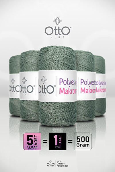 Otto Macrame din poliester - Verde Verdețură - Pachet de 5 bucăți - 2mm/100gr...