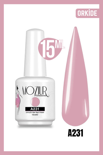 MOZIUR Kalıcı Oje Uv Led A231 (PEMBE SERİSİ) 15ml