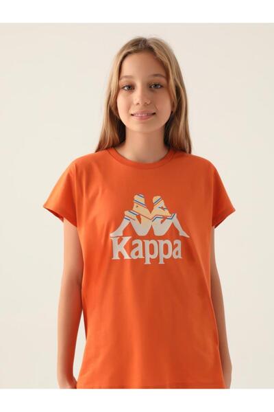 Kappa تي شيرت للفتيات من 5 إلى 15 سنة - لون الخردل