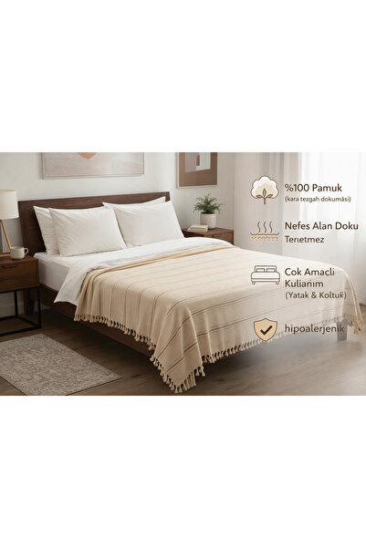 TECHTACT 100% Natural Cotton, Soft Double Pike, Multi-Purpose Cover 280X300 Cm.