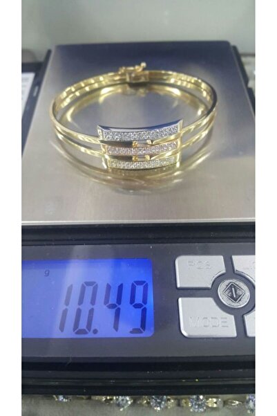 Sembol Gold Altın Kaburga Kelepçe 3 Sıra Taşlı