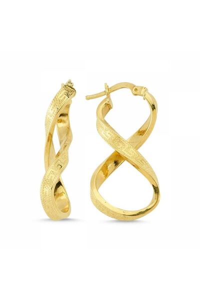 Sembol Gold Altın Sonsuzluk Küpesi İtaly