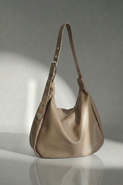 VivazzaLuxe Vintage Model Kemer Detaylı Ayarlanabilir Askılı Deri Büyük Boy K...