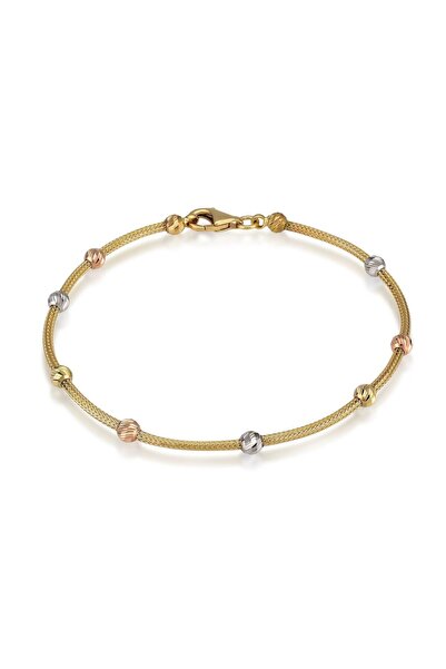 Sembol Gold Altın Top Dorika Bileklik 14K Gold