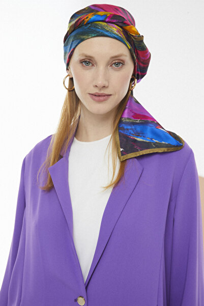 Zühre وشاح حرير ساتان V-Orj 1026