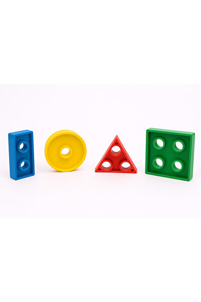 toysnet Geometrik Şekiller Bulmaca + Bultak Puzzle 2li Eğitici Oyuncak Seti