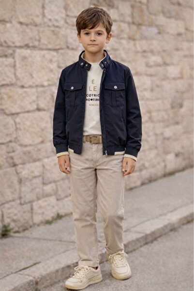 Pina Kids بدلة للأولاد مكونة من سترة مزدوجة الجوانب وبلوزة من القطن الممشط وب...