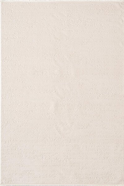 Karmen Halı Leon LN001W Beyaz Halı Modern Desen Pamuk Taban Akrilik Tozuaz Sa...