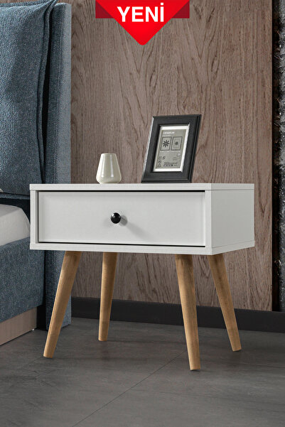 Evmo Home 5101 Vita ( AHŞAP AYAKLI ) Komodin Çekmeceli Yatak Odası Bebek Odas...