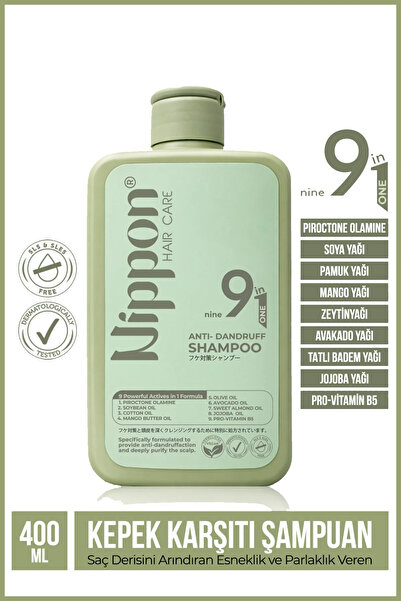 NIPPON Kepek Karşıtı 9’u 1 Arada Saç Derisini Arındıran,Esneklik,Parlaklık Ve...