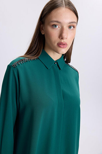 Zühre Жіноча туніка з деталями на плечах T-1499