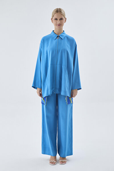 Zühre Sırt Detaylı Ikili Turkuaz Takım 1464