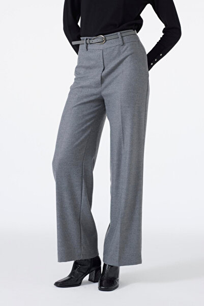 Zühre Gray Trousers with Belt Detail 0210