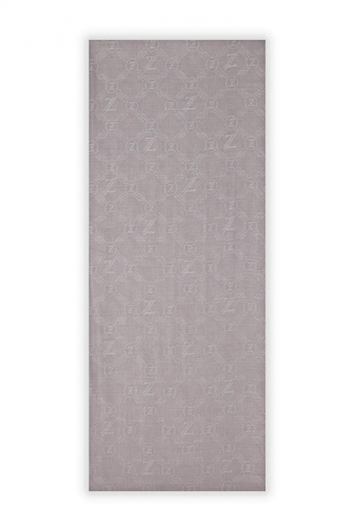 Zühre Monogram Patterned Sera Gray Shawl 0021