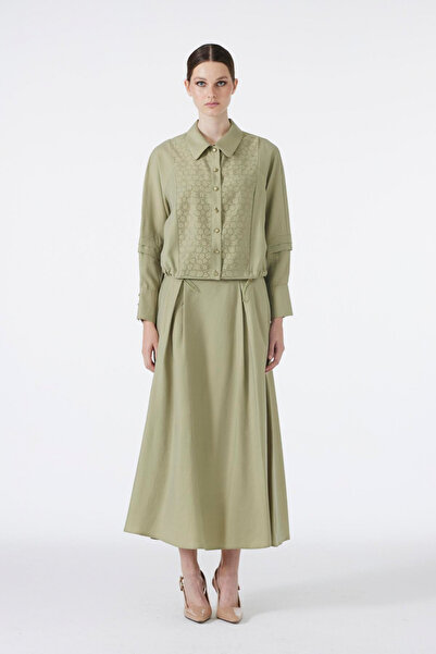 Zühre Taş Işlemeli Ikili Yeşil Takım 1469