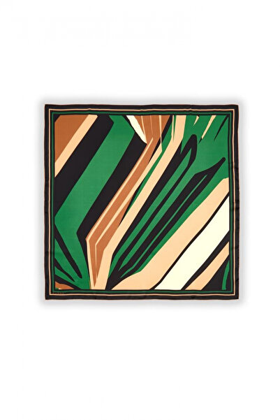 Zühre Шарф з візерунком з атласу та шовку V12 0074