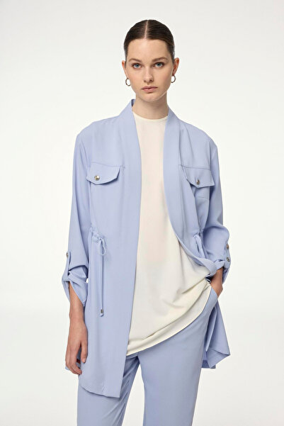 Zühre Pocket Detailed Triple Combination Gray/Blue Set 1212