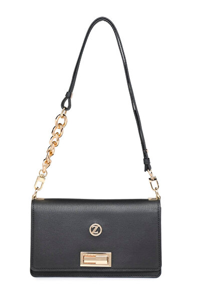 Zühre Kilitli Toka Detaylı Siyah Çanta 0036