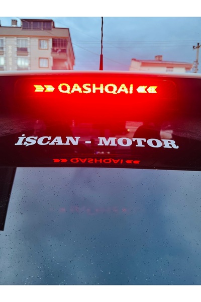 İŞCAN MOTOR Nissan Qashqai Karbon Arka Fren Stop Lambası Sticker 2014-2018