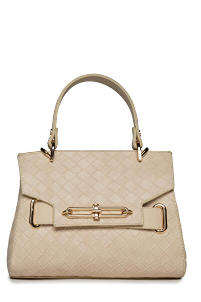 Zühre حقيبة بيج بتفاصيل منسوجة 0055