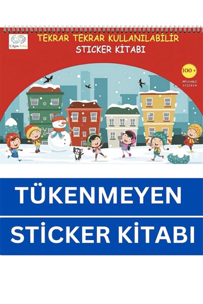 Çılgın Zeka Tekrar Tekrar Kullanılabilir Sticker Kitabı 100+ Sticker Tükenmey...