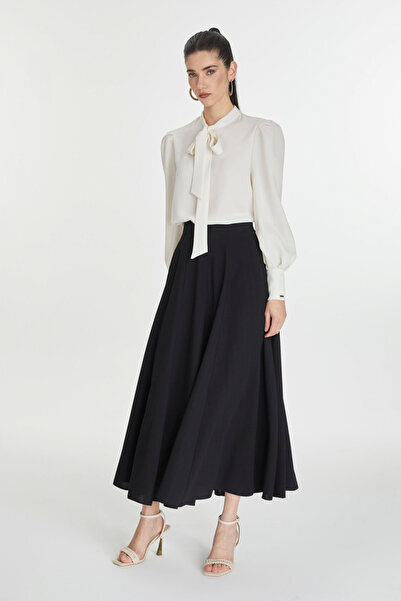 Zühre Μαύρη φούστα σε γραμμή Α 0144