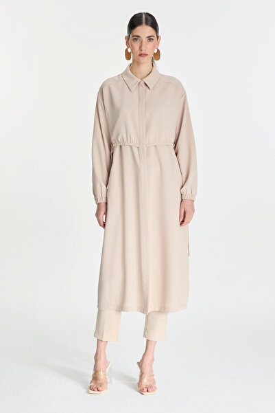 Zühre Сорочка з еластичним коміром, бежева 0244