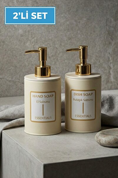 LE PARİS 2'li Sıvı Sabunluk Seti - Mutfak ve Banyo İçin Lüks Tezgah Üstü
