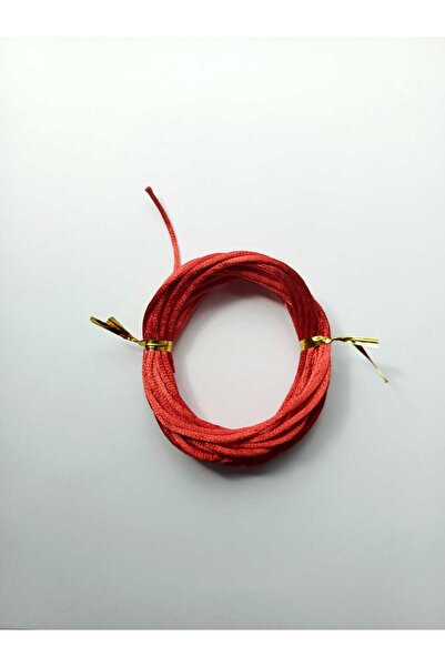 Eskişehir hobi sanat 5 Metre Kırmızı Renk 2 Mm Kalın Floş Ip Sıçan Kuyruğu Sa...