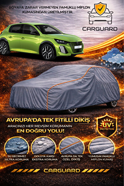 CarGuard Peugeot 208 Uyumlu Fitilli Araba Brandası Miflonlu Oto Branda Çadır ...
