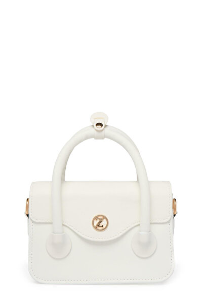 Zühre Mini Hand and Shoulder Ecru Bag with Magnet Closure 0052