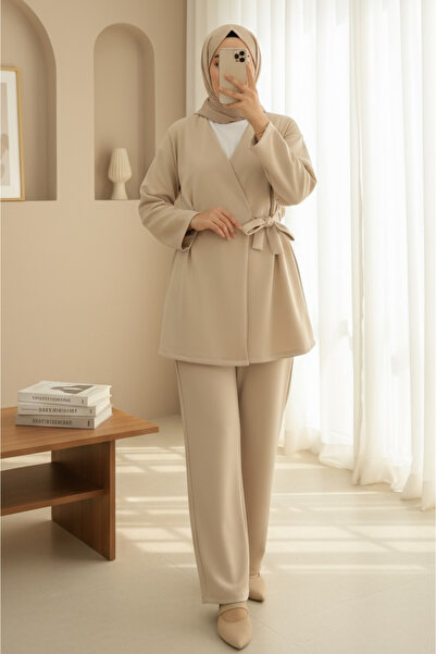 HİJABAYA Beli διπλό σετ κιμονό Με δέσιμο Scuba