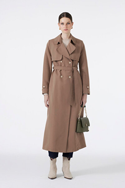 Zühre Zincir Detaylı Mocha Trençkot 13560