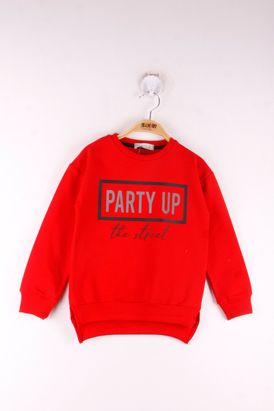 Toontoy Φούτερ για κορίτσια Relax Fit Crew Neck με τύπωμα - 2 νήματα