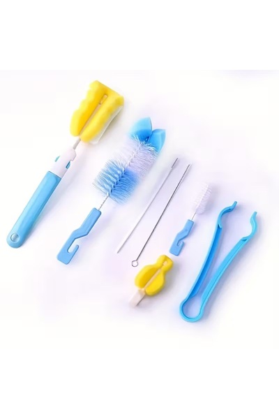 bakgelal 7 Parça Biberon Temizleme Fırça Seti Bebek Biberon ve Emzik Temizlik...