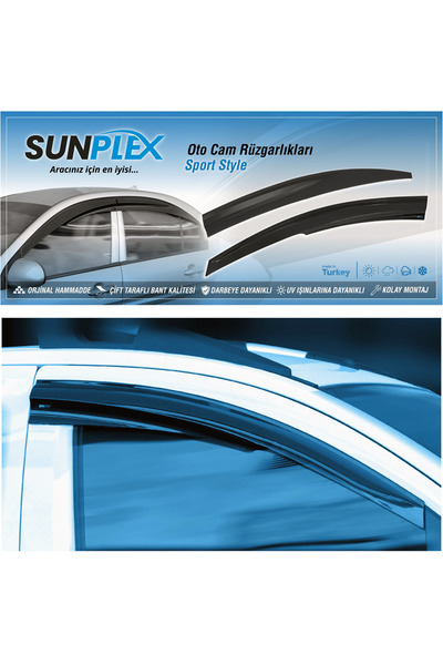 SUNPLEX Fiat Scudo 2021+ Jumpy/Zafira/Expert/Vivaro/Proace/Ulysee Cam Rüzgarl...