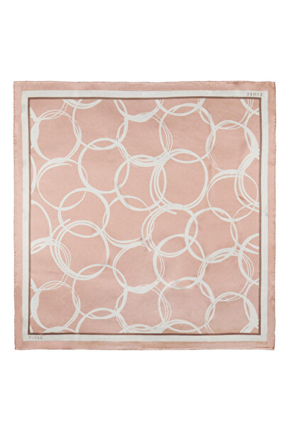 Zühre Ring Patterned Twill Silk V9 Scarf 0091