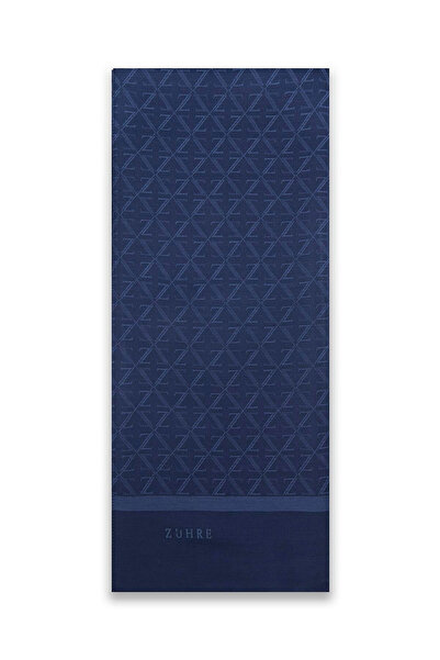 Zühre Monogram Desenli 0053 Lacivert Şal 0052