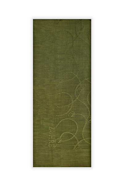 Zühre Flamlı Zincir Z Monogram Haki Şal 0016