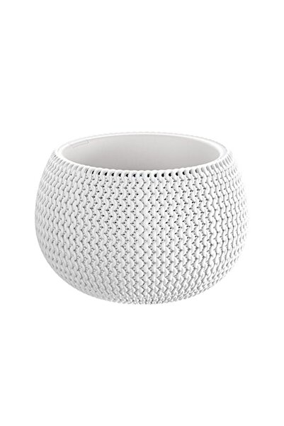 Prosperplast Ghiveci decorativ de flori, Prosperplast, Splofy, rotund, alb, 2...