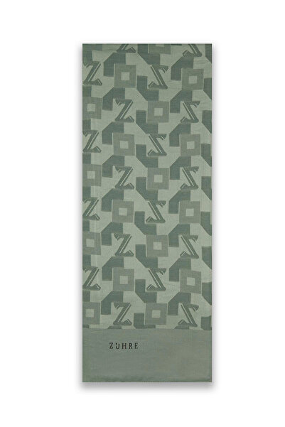 Zühre Geometric Patterned Khaki Shawl 0034